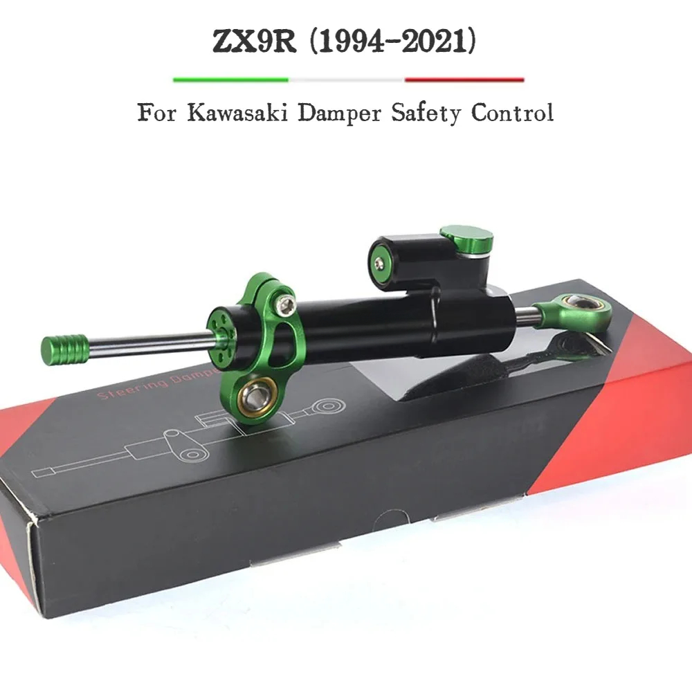 Steering Damper Stabilizer Kit Cnc - オートバイ用ステアリングダンパーブラケット取り付けキット,CNC調整可能キット,カワサキZx9r,ZX-9R,zx9 r,1994, 1995, 1996, 1997-2021