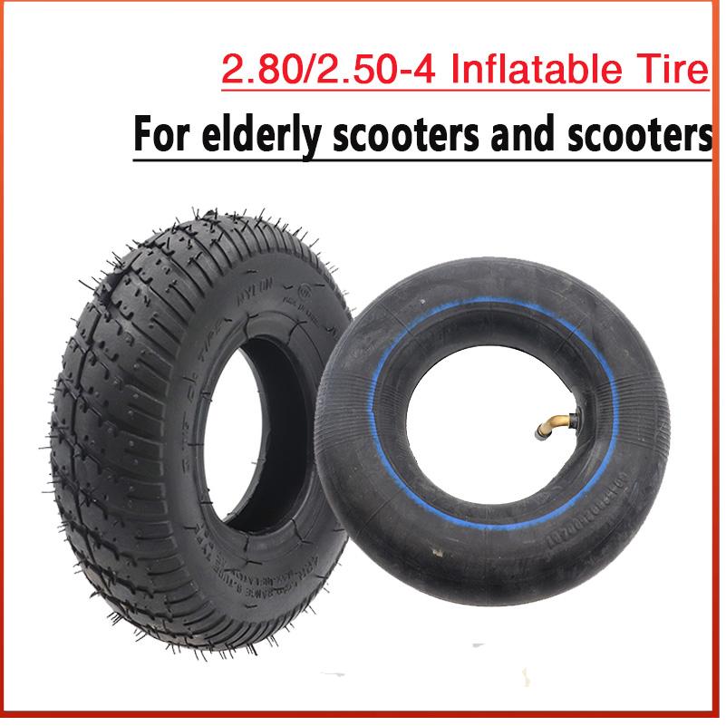 Scooter Tire - 高品質な2.80/2.50-4サイズの空気入りタイヤ。電動スクーターや粉塵運搬車用。タイヤ関連アクセサリー。