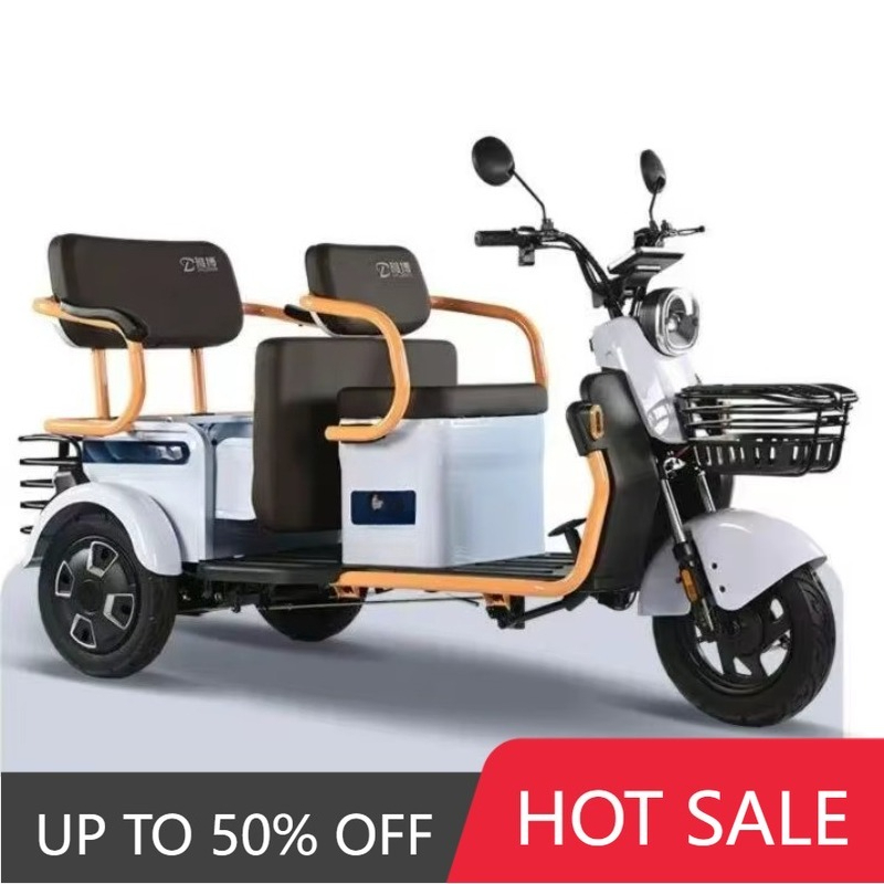 Electric Scooter Adults - QQW電動三輪車、三輪スクーター、1000Wモーター、航続距離140キロメートル、大人用、貨物および旅客用