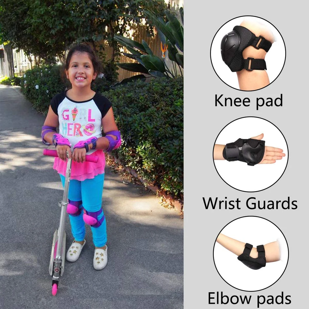 男の子と女の子のためのローラースケートヘルメット、7つのパー - Scooter Helmet Set のレビューと価格