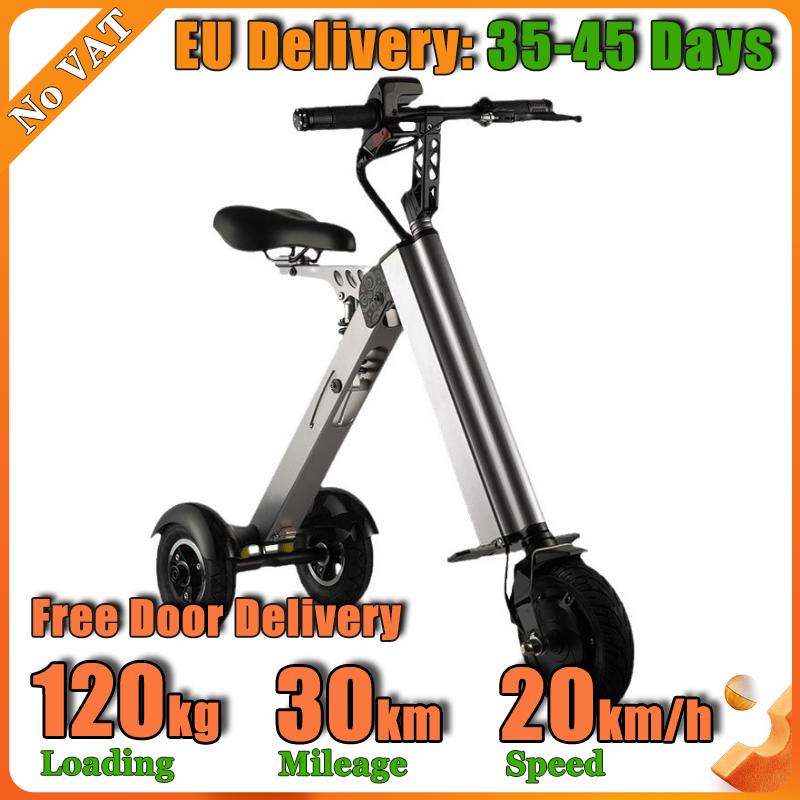 軽量12.6KG折りたたみ式電動三輪車8インチ空気入りタイヤ - Folding Electric Scooter のレビューと価格