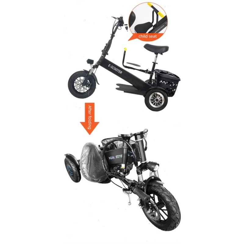 【2026】3輪2人乗り折りたたみ式電動スクーター防水仕様大 - Electric Scooter Adults のレビューと価格